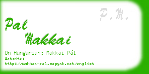 pal makkai business card