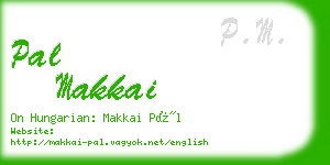 pal makkai business card